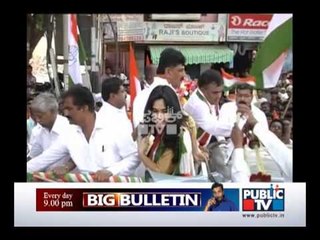 SANDALWOOD ACTRESS RAMYA CAMPAIGN IN BANGALORE