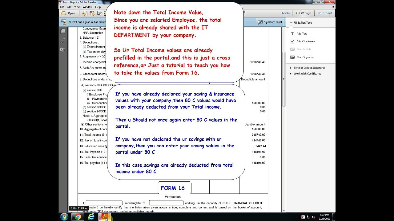 How to file online ITR for salaried person 15 Minutes