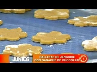 Cocinemos Juntos. Galletas de jengibre con ganache de chocolate
