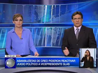 Asambleístas de CREO pidieron reactivar juicio político a Vicepresidente Glas