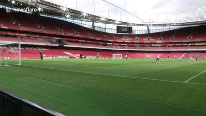 Arsenal striker Olivier Giroud scores sweet volley in training