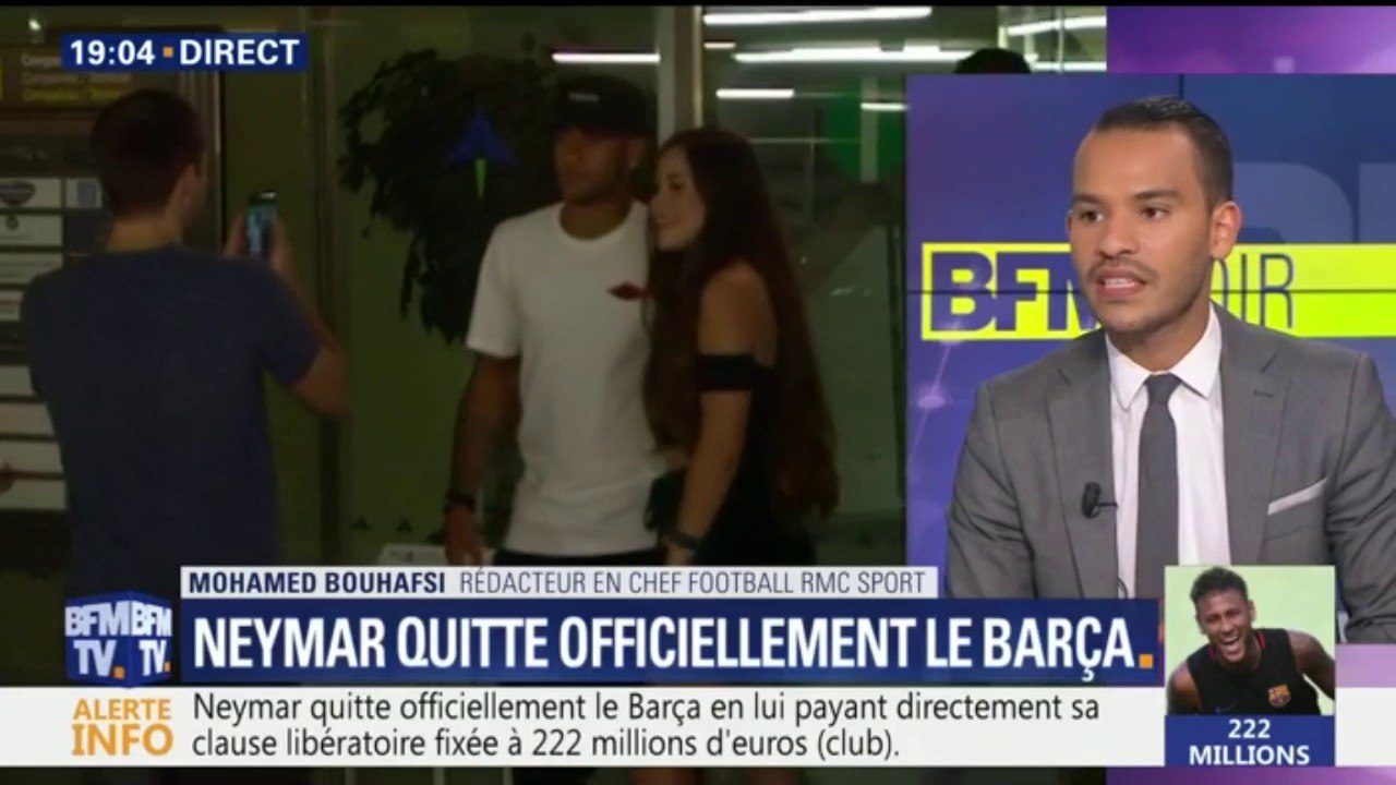"Neymar n'est plus un joueur du FC Barcelone", annonce Mohamed Bouhafsi