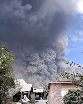 Mount Sinabung Spews Volcanic Ash Over 2 Miles High in Latest Eruption