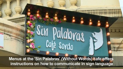 "Without words," a café for deaf customers in Colombia