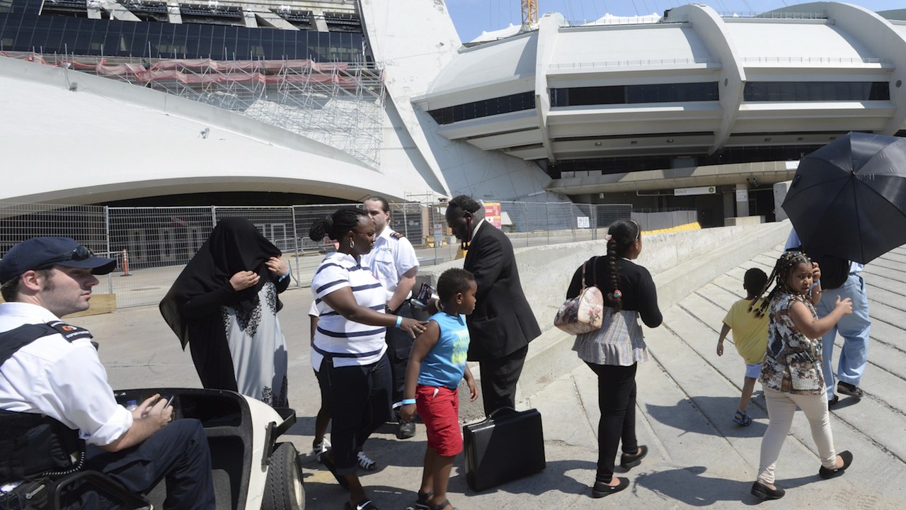 Montreal houses asylum seekers in Olympic Stadium