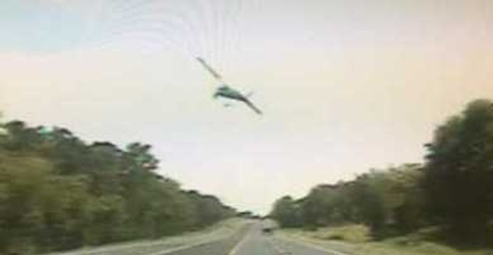 Dash Cam Catches Moment Small Plane Crashes on Texas Highway