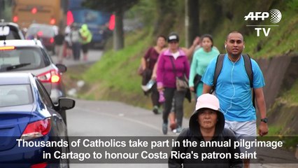 Catholic pilgrimage in Costa Rican city Cartago