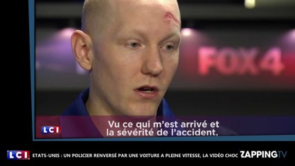 Etats-Unis : un policier renversé par une voiture à pleine vitesse, la vidéo choc