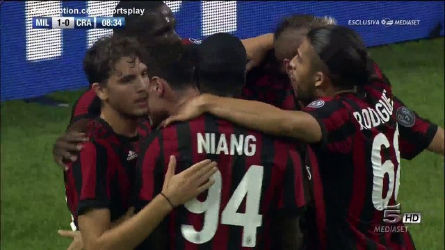 Giacomo Bonaventura Goal HD - AC Milan 1 - 0 CS U. Craiova - 03.08.2017 (Full Replay)
