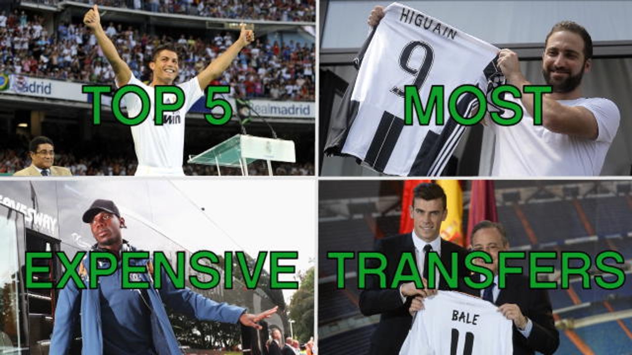 Top 5 most expensive transfers