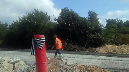 Arnavutköy hastane yakını yol çalışması şehir çalışıyor