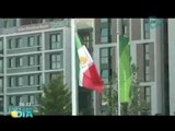Bandera mexicana ya ondea en la Villa Olímpica