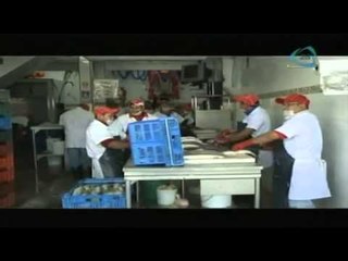 Mariscos frescos en el mercado de la viga