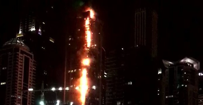 Fire Engulfs Dubai Residential Skyscraper