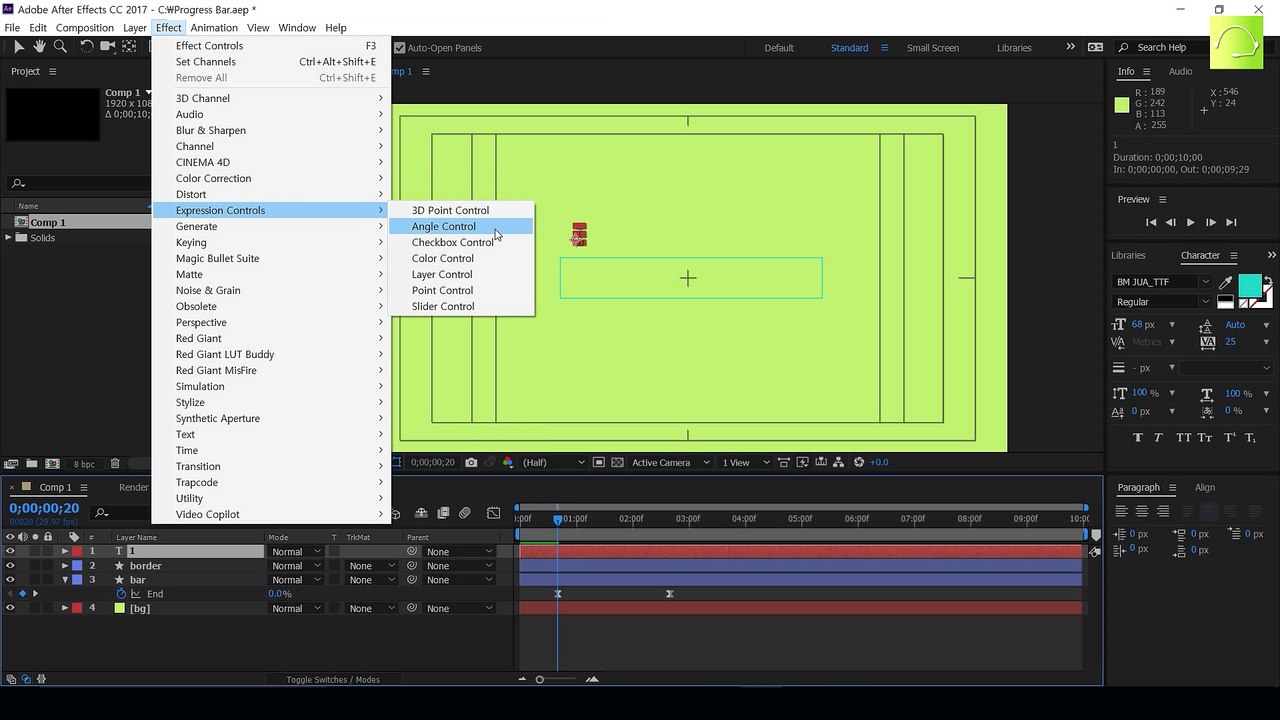 After Effects tutorial How to make a loading bar