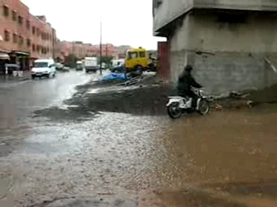 MAROC : Averse sur Marrakech