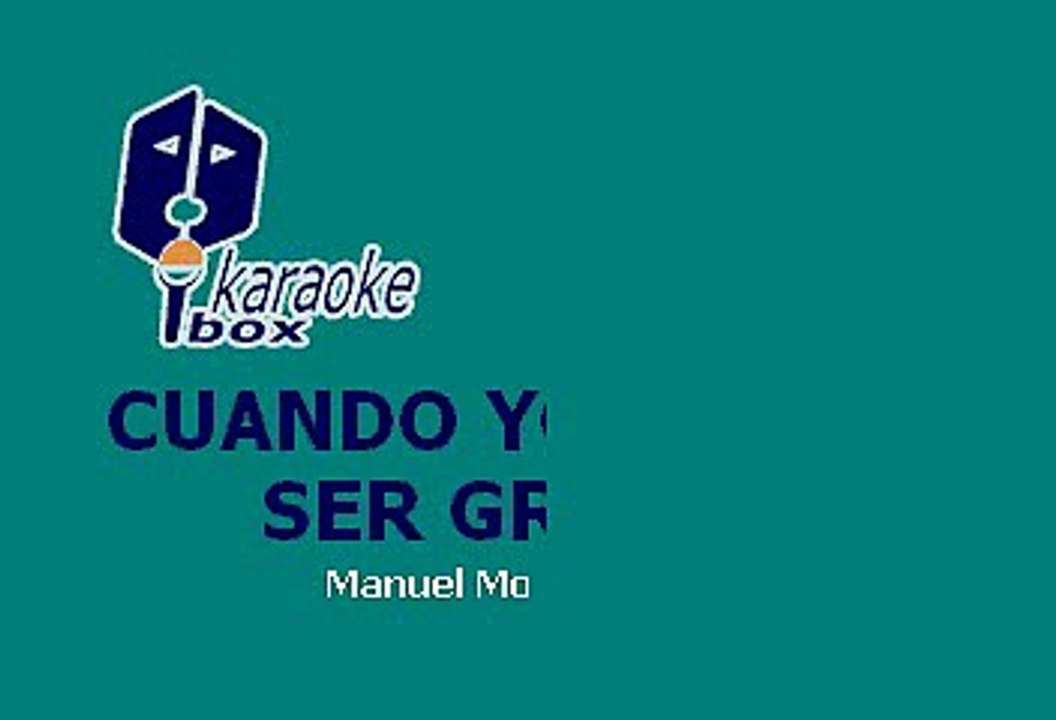 Vicente Fernández - Cuando yo queria ser grande (Karaoke)