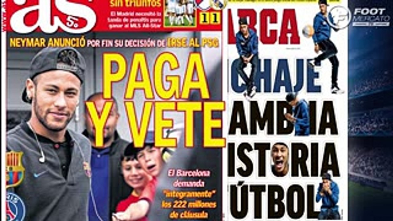 Neymar arrive en Ligue 1, Mbappé s'en va _ Revue de presse_