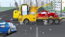 Videos for Kids - The Excavator Digging in the city - Construction Trucks Cartoons for children