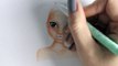 Topmodel Malbuch | How to draw 3D Effect Hair | Copics || Foxy Draws