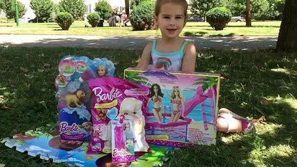 Download Video: Para y serie de Barbie 68 Barbie solo en casa con un perro un montón de juguetes de la muñeca barbie niños de la diversión