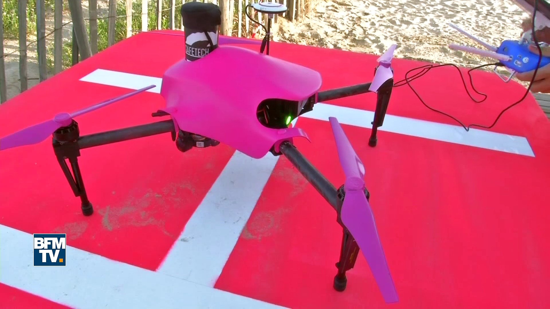 A Biscarrosse, ces drones viennent en aide aux nageurs - Vidéo Dailymotion