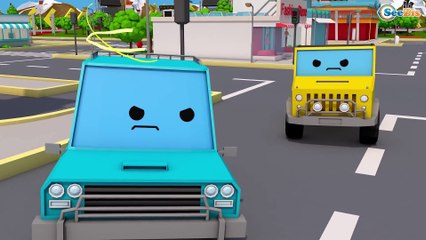 Catching Bad Cars the Race Car - The Police Car on the Road | Police Chase Videos For Children