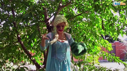 Christmas Superheroes in real life. Frozen Elsa & Spiderman Maleficent ROBBING ATTACK. Big Superhero