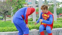 Superhero ion Spiderman Zombies kidnap Snow White Nerf guns Superman Nerf war