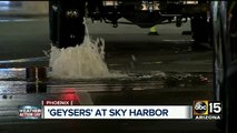 Terminal 4 at Sky Harbor flooded with sewage water, monsoon rain