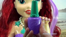 Y cambio de poco maquillaje Sirena uñas princesa estilo Color ariel barbie color congelado
