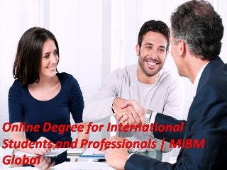 (MIBM GLOBAL) Online Degree for International Students and Professionals