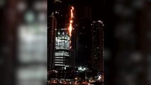 Fire Spreads Through Dubai Tower