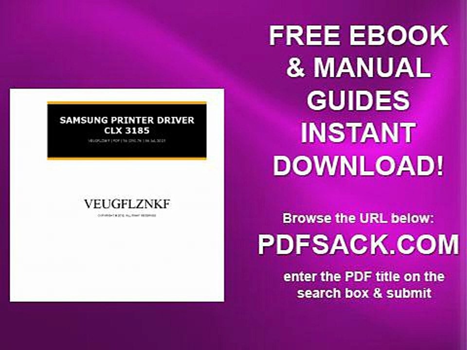 Samsung Printer Driver Clx 3185