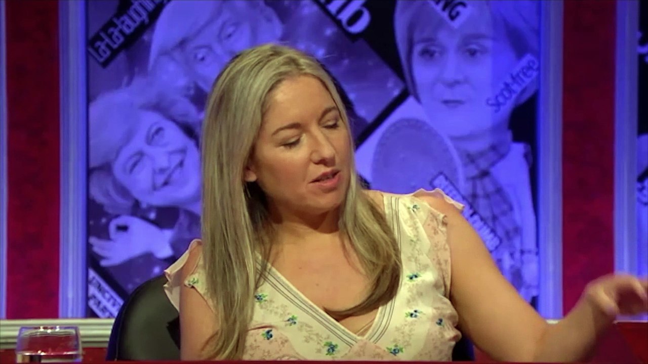 Victoria Coren claims everyone's orange on TV now if you come on in a normal colour people think you're ill (HIGNFY, BBC