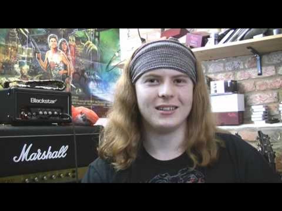 Adam Coughlan comes for a guitar lesson with Rob Chappers