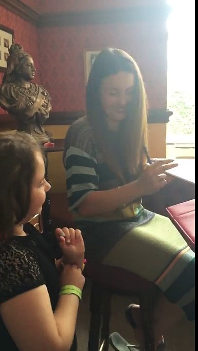 Brooke meeting Stacey (Lacey turner) at the eastenders Meet & greet June 2016