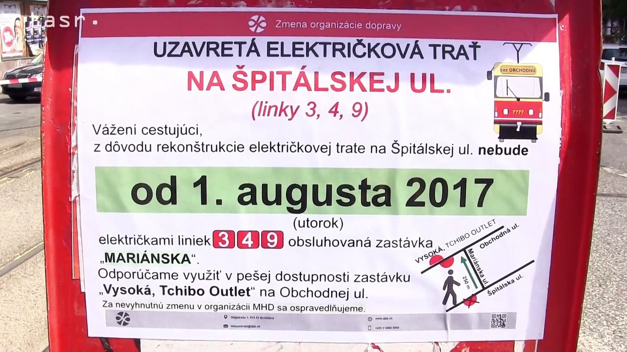 BRATISLAVA: Začiatok rekonštrukčných prác na električkovej trati na Špitálskej ulici