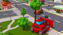 COLOR TRACTOR with SMALL CARS! Funny animation for kids and babies