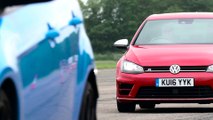 Review car - Ford Focus RS vs Honda Civic Type R vs VW Golf R drag race & review  Head2Head