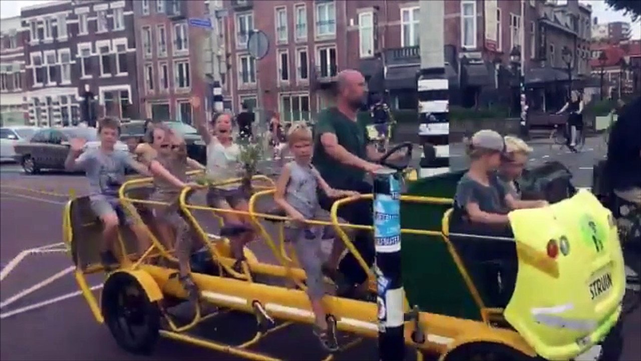 Des cyclo-bus pour les écoliers aux Pays-Bas !