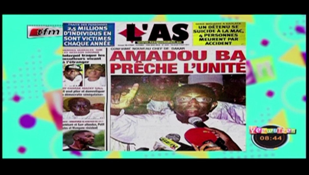 RUBRIQUE REVUE DES TITRES avec IBOU DIOUF dans Yeewu Leen du 04 Août 2017