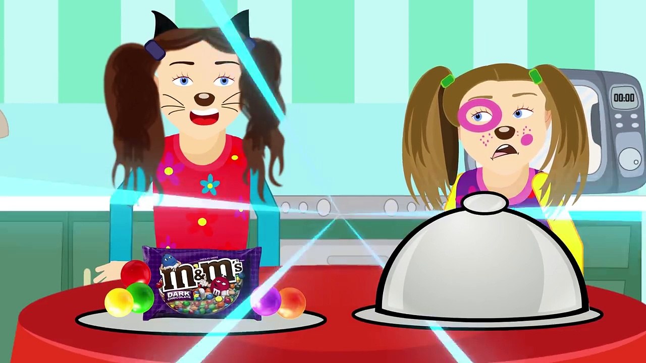 Learn Colors with Bad Baby Real Food vs Candy Food Johny Johny Yes Papa Nursery Rhymes Songs