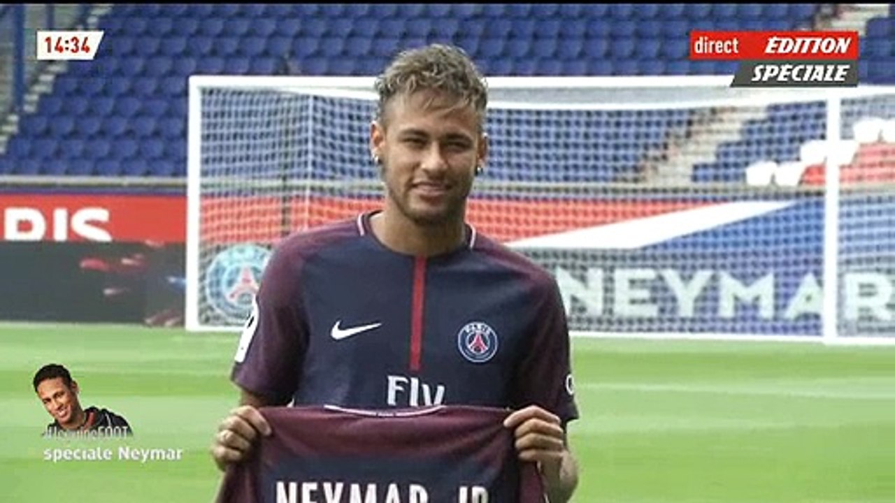 Regardez les premières images de Neymar avec son maillot du PSG sur la pelouse du Parc des Princes - VIDEO