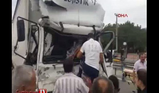 Kamyon şoförü Beni kurtarın diye feryat etti