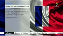 Francia rechaza posibles sanciones de la UE contra Venezuela