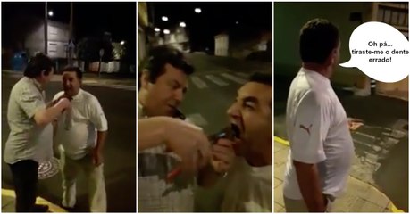 Amigo faz de dentista improvisado na rua mas acaba por retirar o dente errado ao parceiro