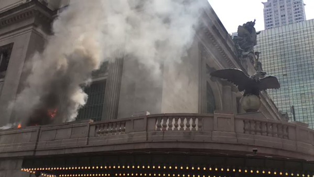 Vehicle Fire Near Grand Central Station In New York