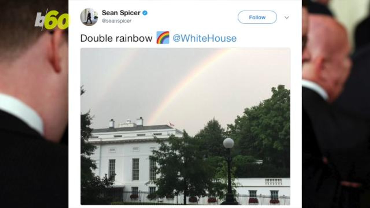 Trump Leaves D.C. and A Double Rainbow Appears