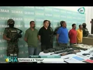 La Marina detiene 5 miembros de "Los Zetas"